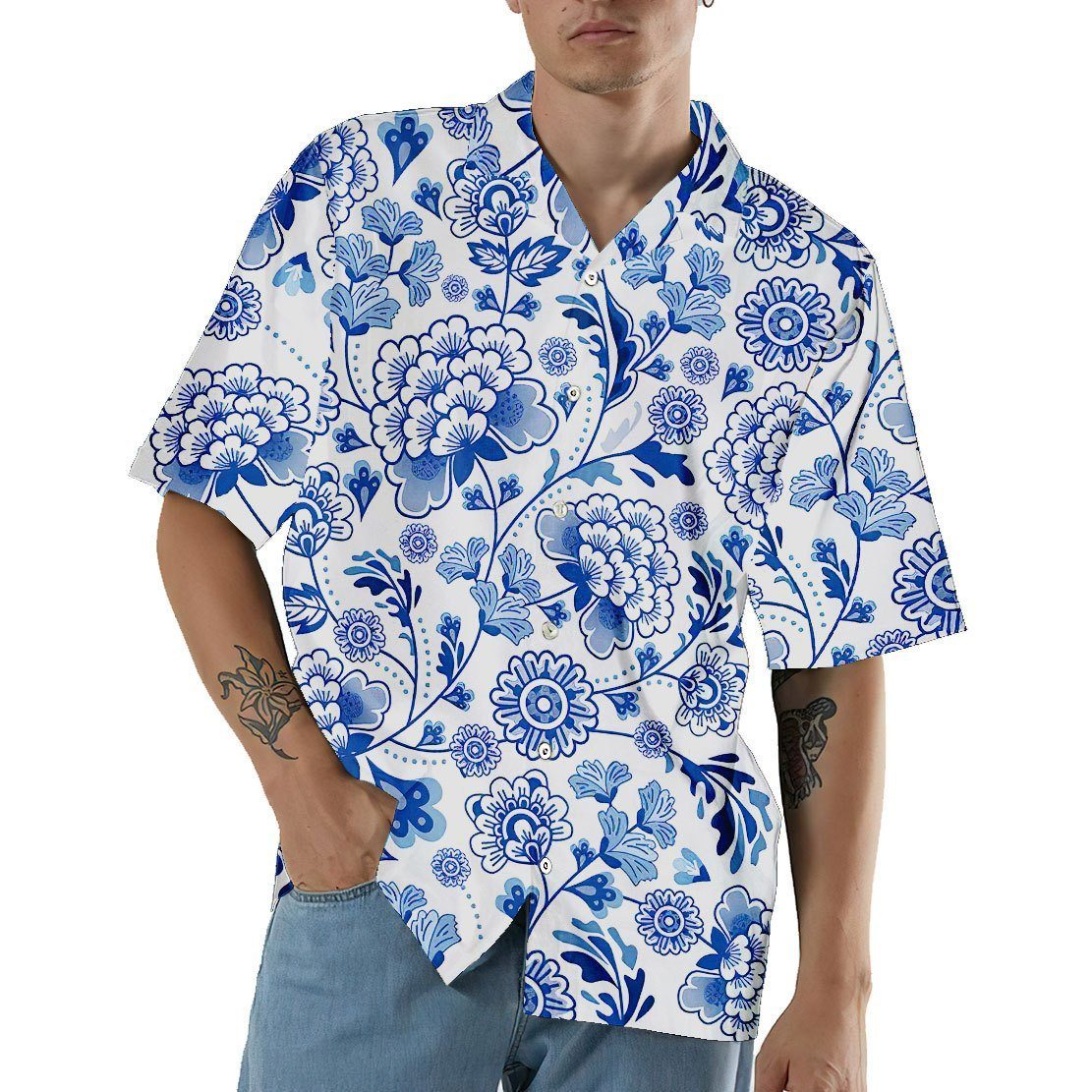 Porcelain Pattern Hawaii Shirt 3