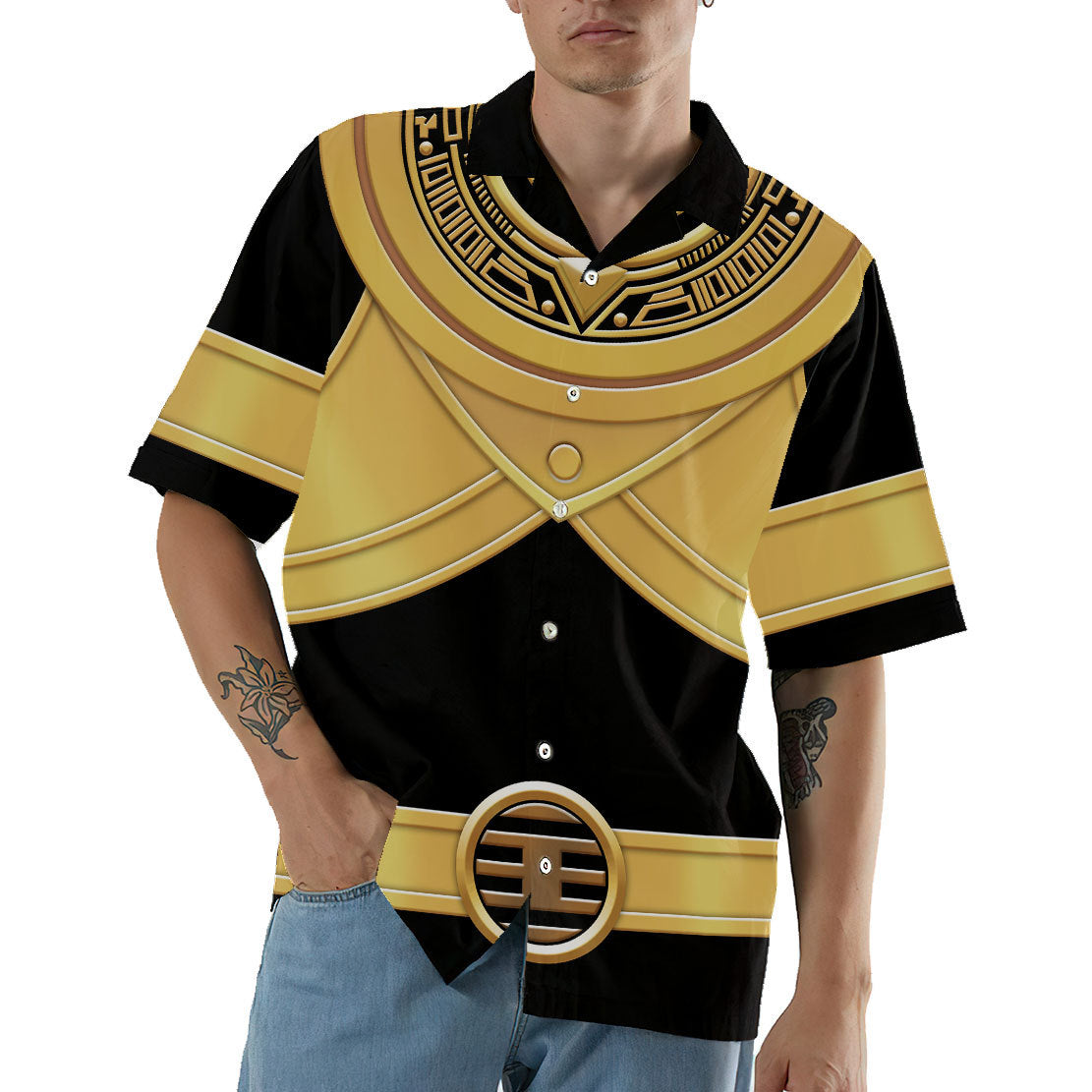 Power Ranger Zeo Gold Hawaii Shirt 3