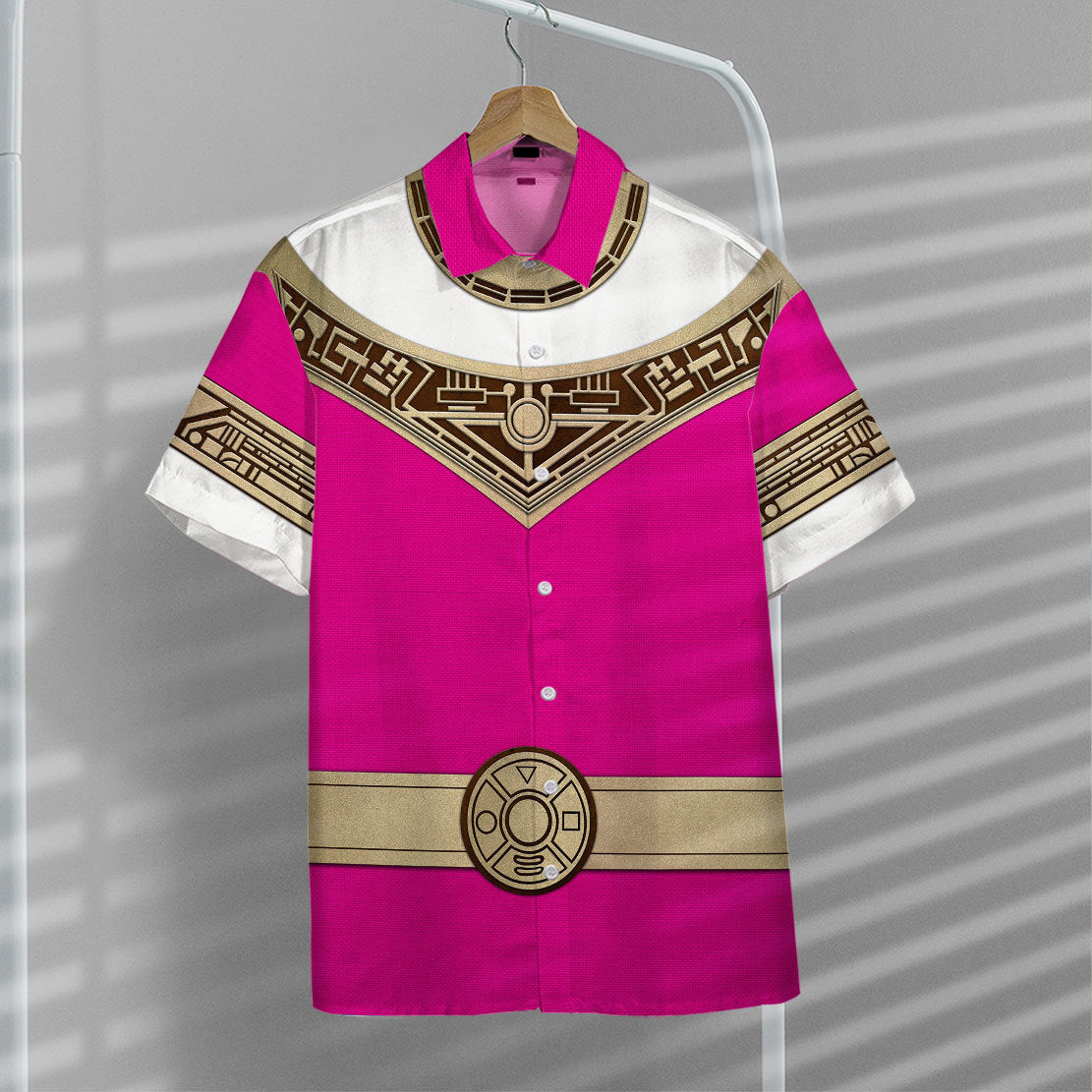Power Ranger Zeo Pink Hawaii Shirt 7