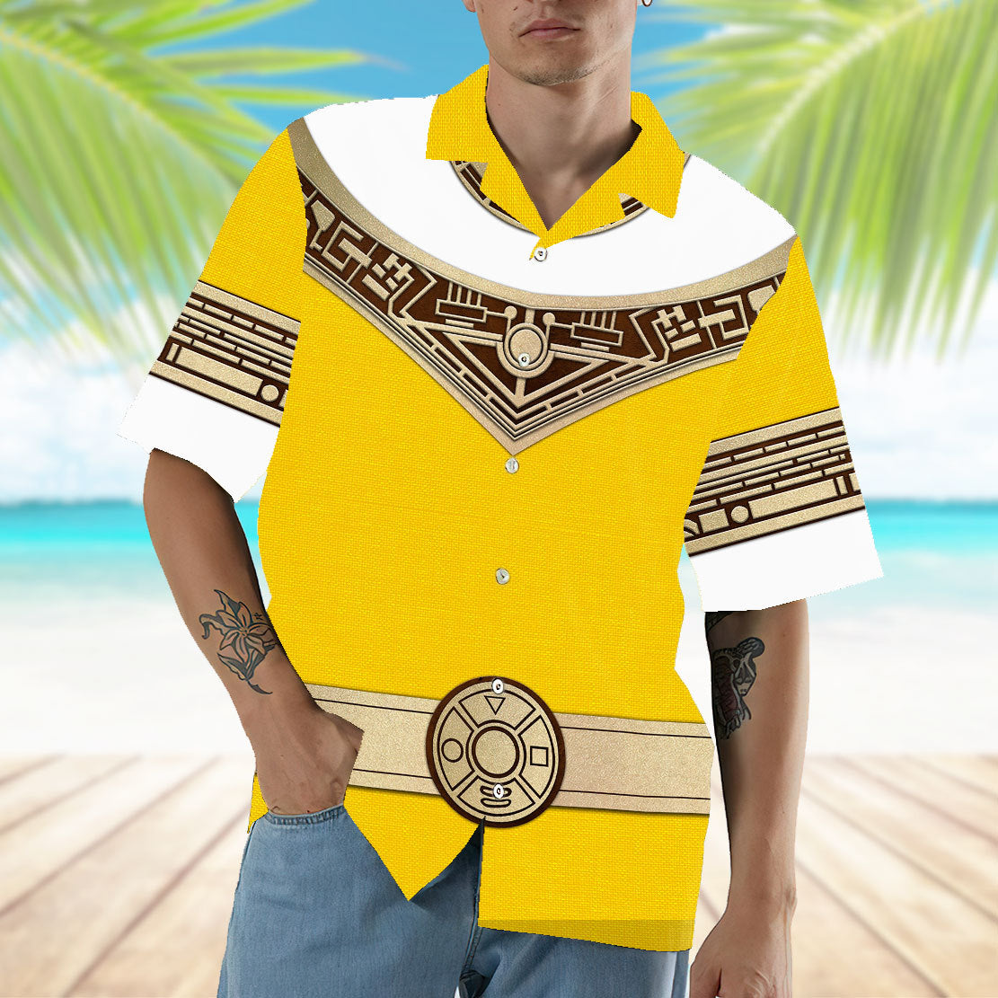 Power Ranger Zeo Yellow Hawaii Shirt 11
