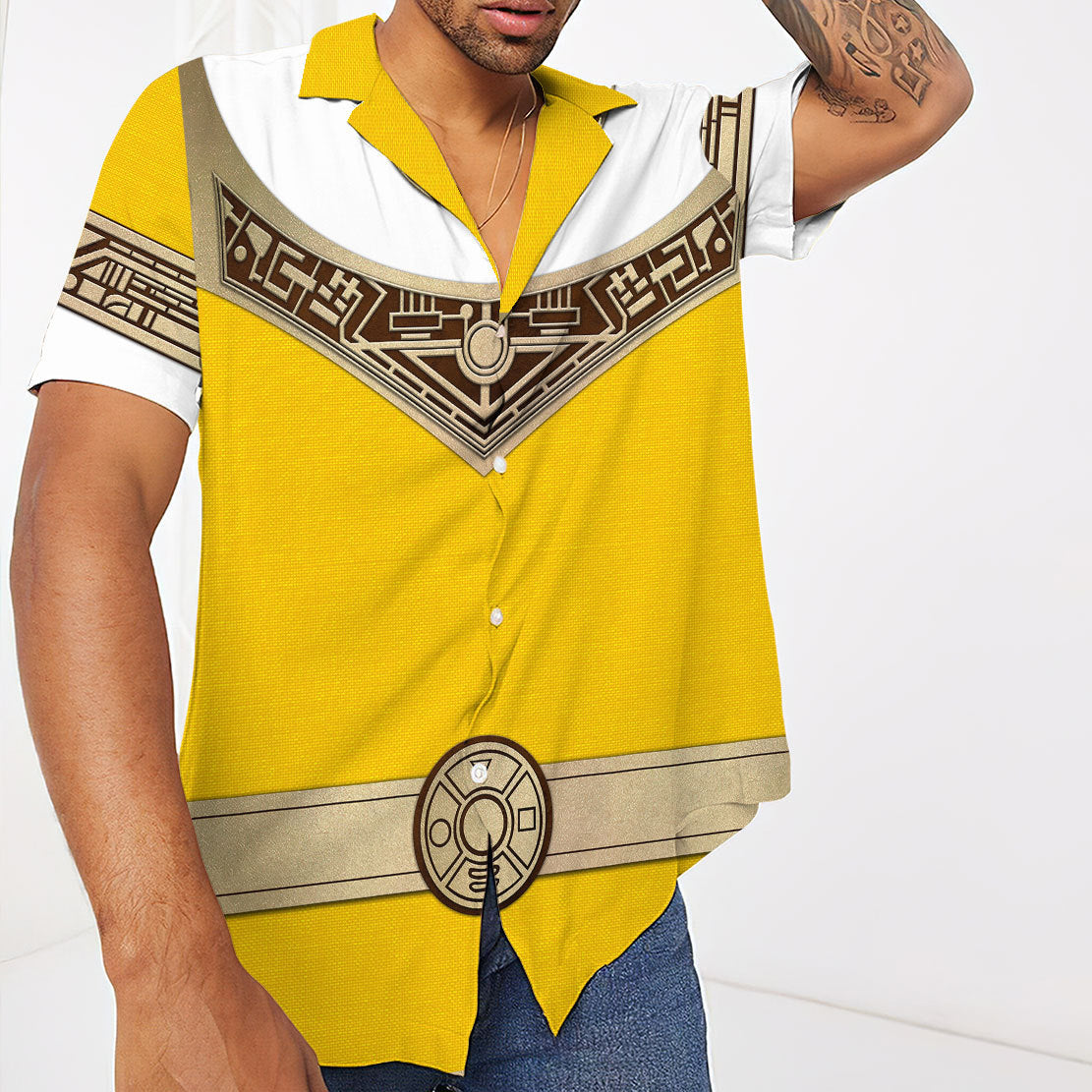 Power Ranger Zeo Yellow Hawaii Shirt 3