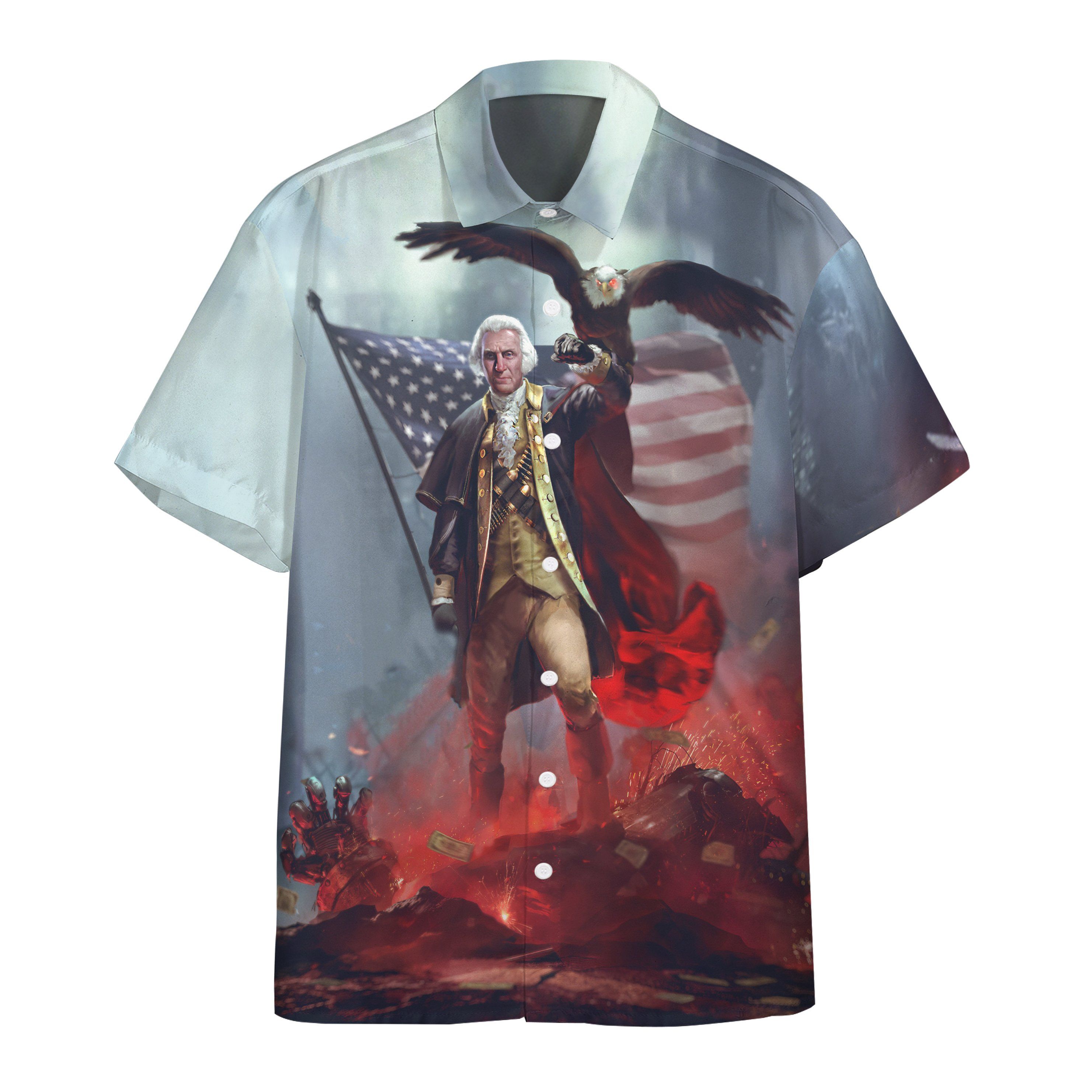 President George Warshington Custom Short Sleeve Shirt