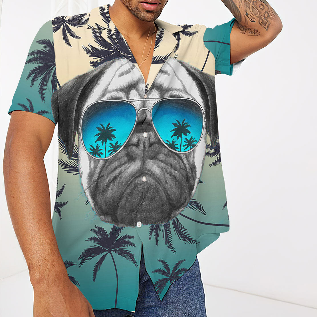 Pug Summer Vibe Hawaii Shirt