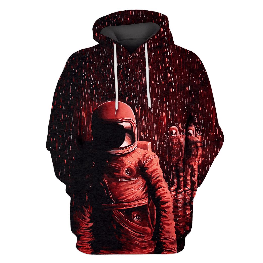 Red Astronauts OuterSpace Custom T-shirt – Hoodies Apparel