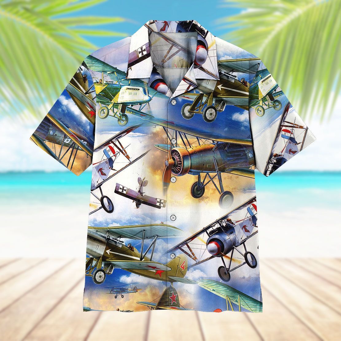 Retro Aircraft Hawaii Shirt 23