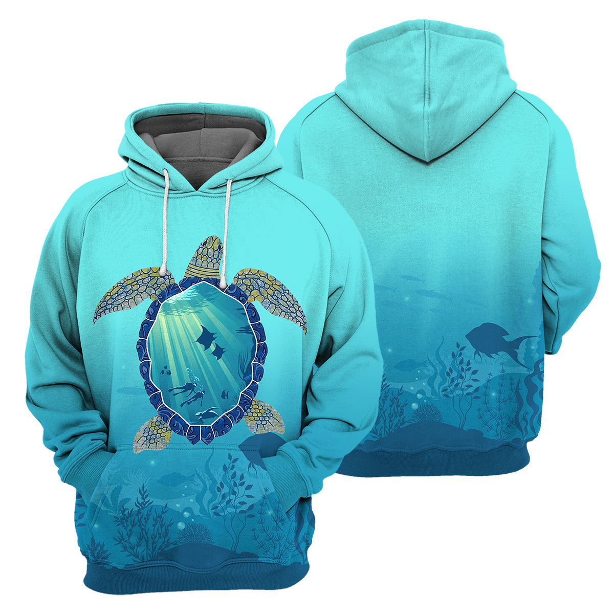 Scuba Diving Turtle Unique All Over Print T-Shirt Hoodie Gift Ideas