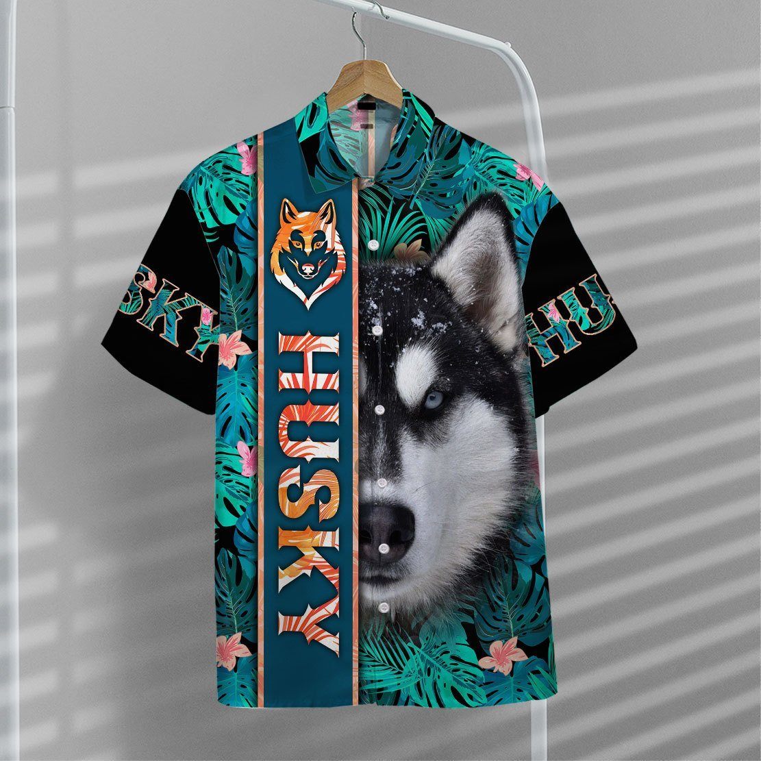 Siberian Husky Hawaii Shirt 7