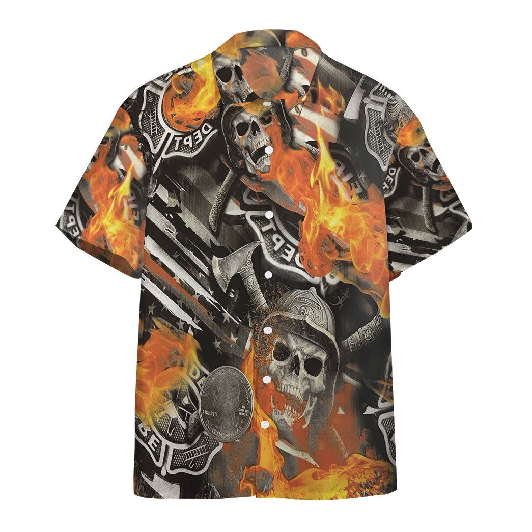 Skull Firefighter Custom Hawaii Shirt