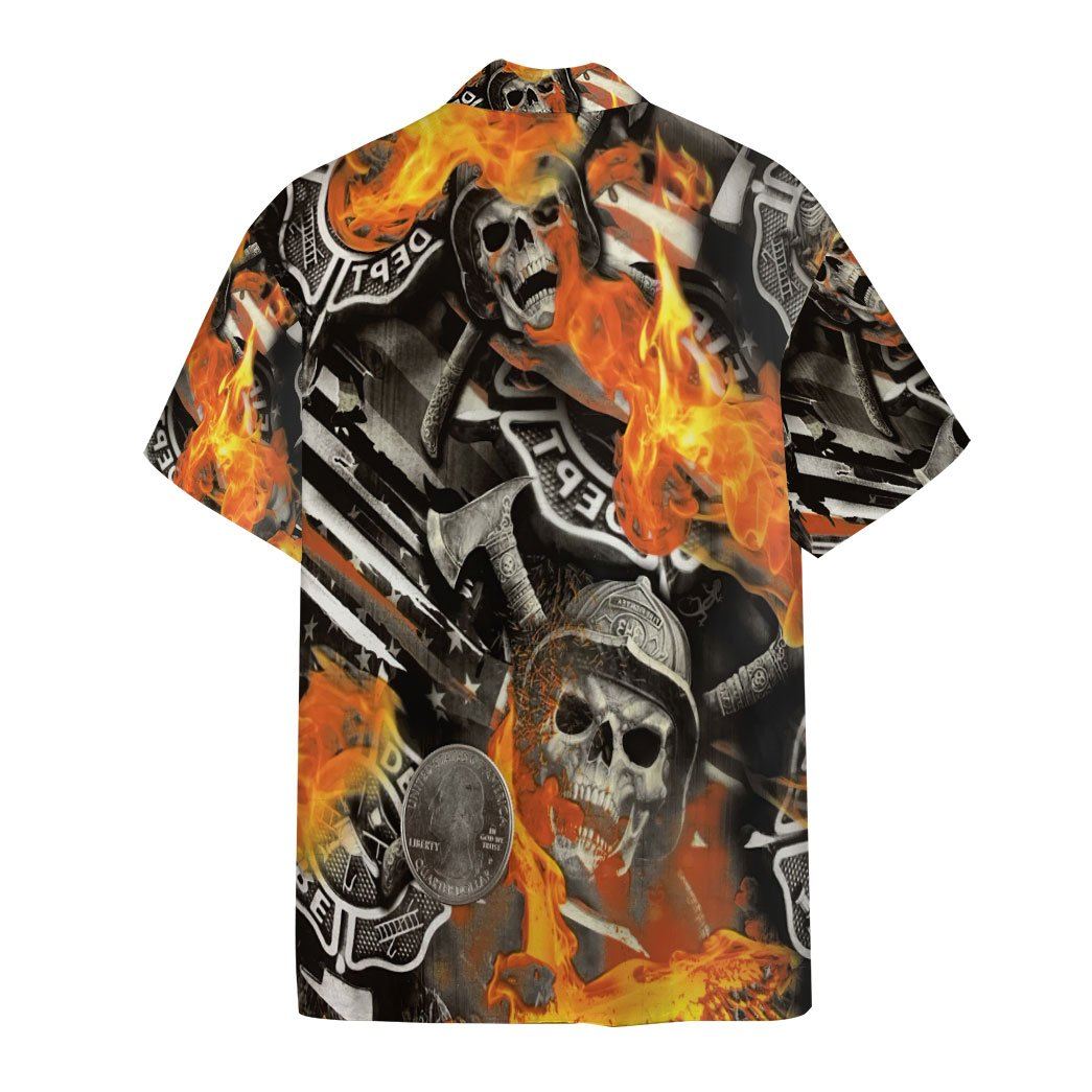 Skull Firefighter Custom Hawaii Shirt