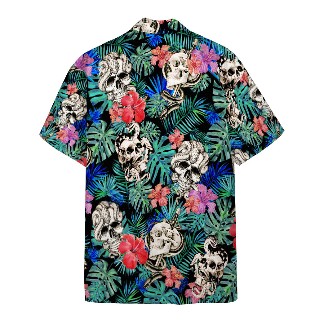 Skull Lover Tattoo Pattern Custom Hawaii Shirt