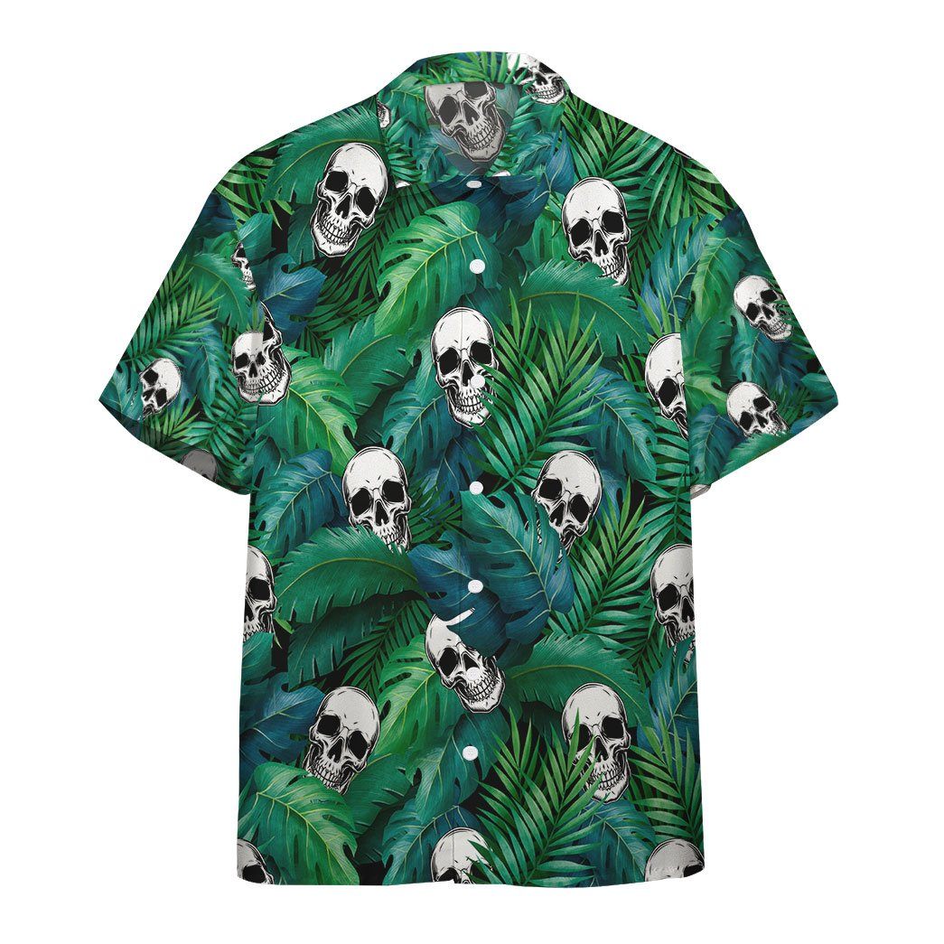 Skull Tropical Hawaiian Custom Short Sleeve Shirt
