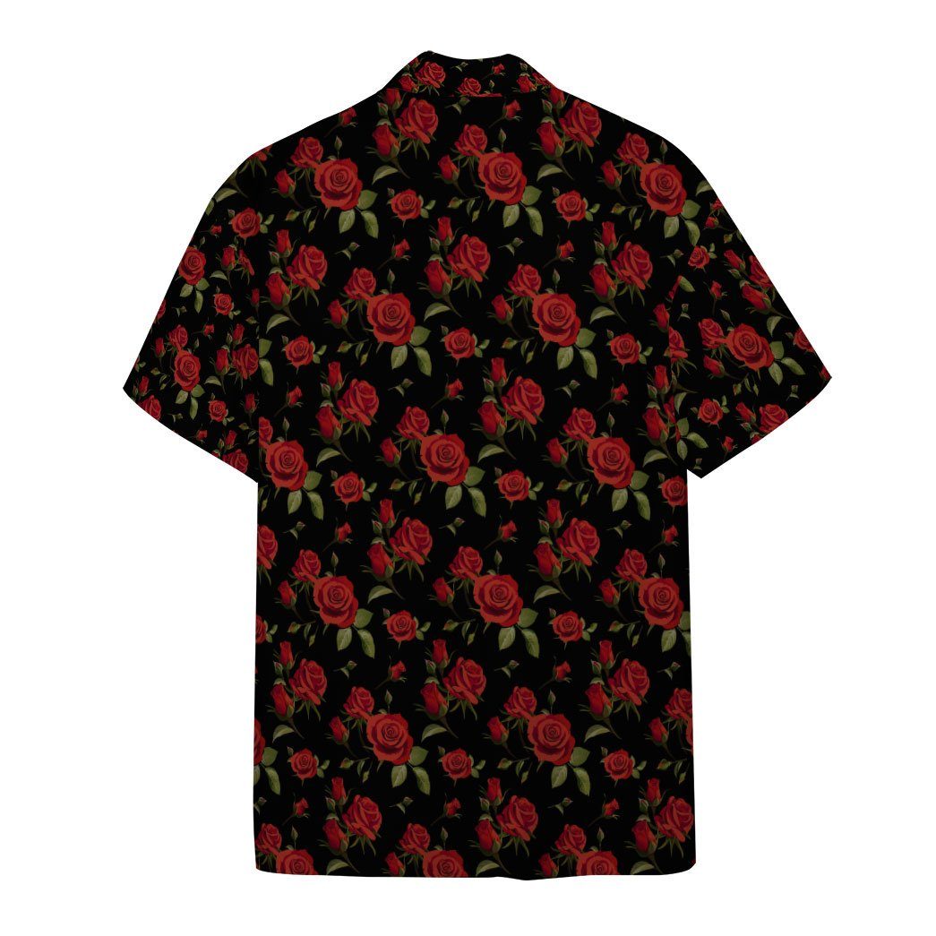 Skulls With Guns And Roses Custom Hawaii Shirt