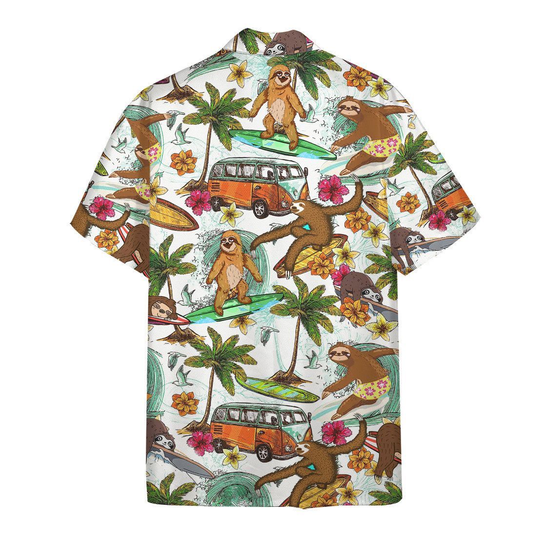Sloth Surfing Hawaii Shirt 1
