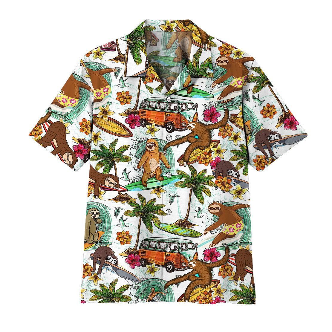 Sloth Surfing Hawaii Shirt