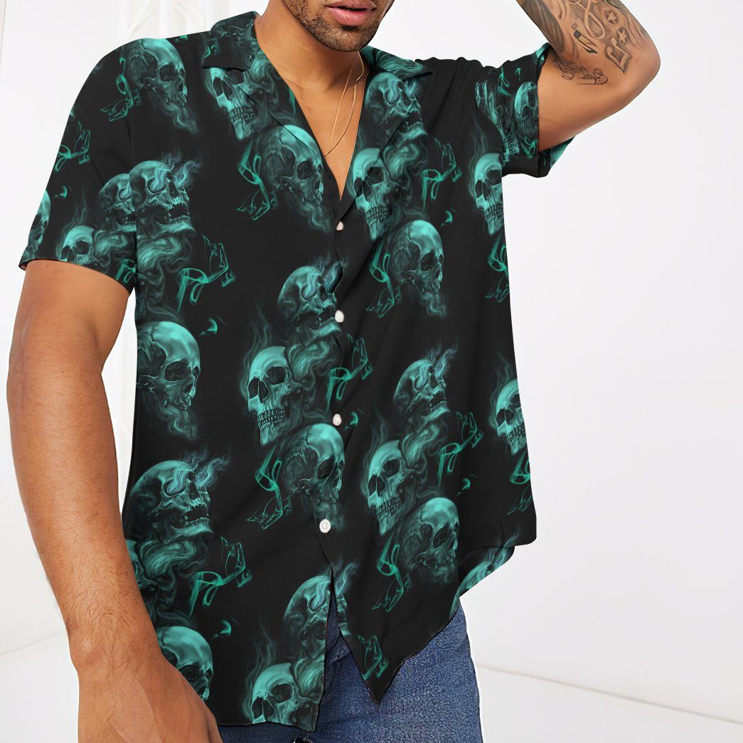 Smoke Skull Custom Short Sleeve Shirt 3