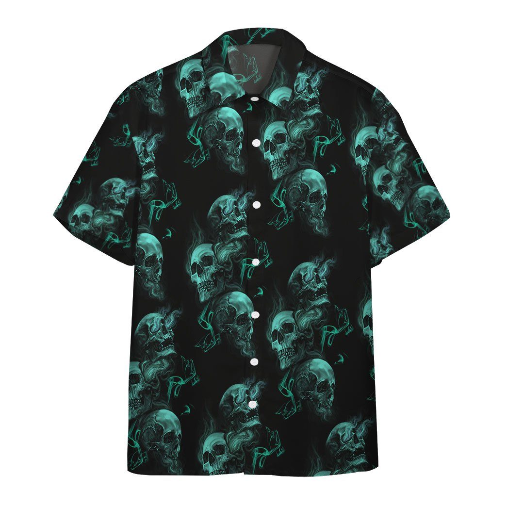 Smoke Skull Custom Short Sleeve Shirt
