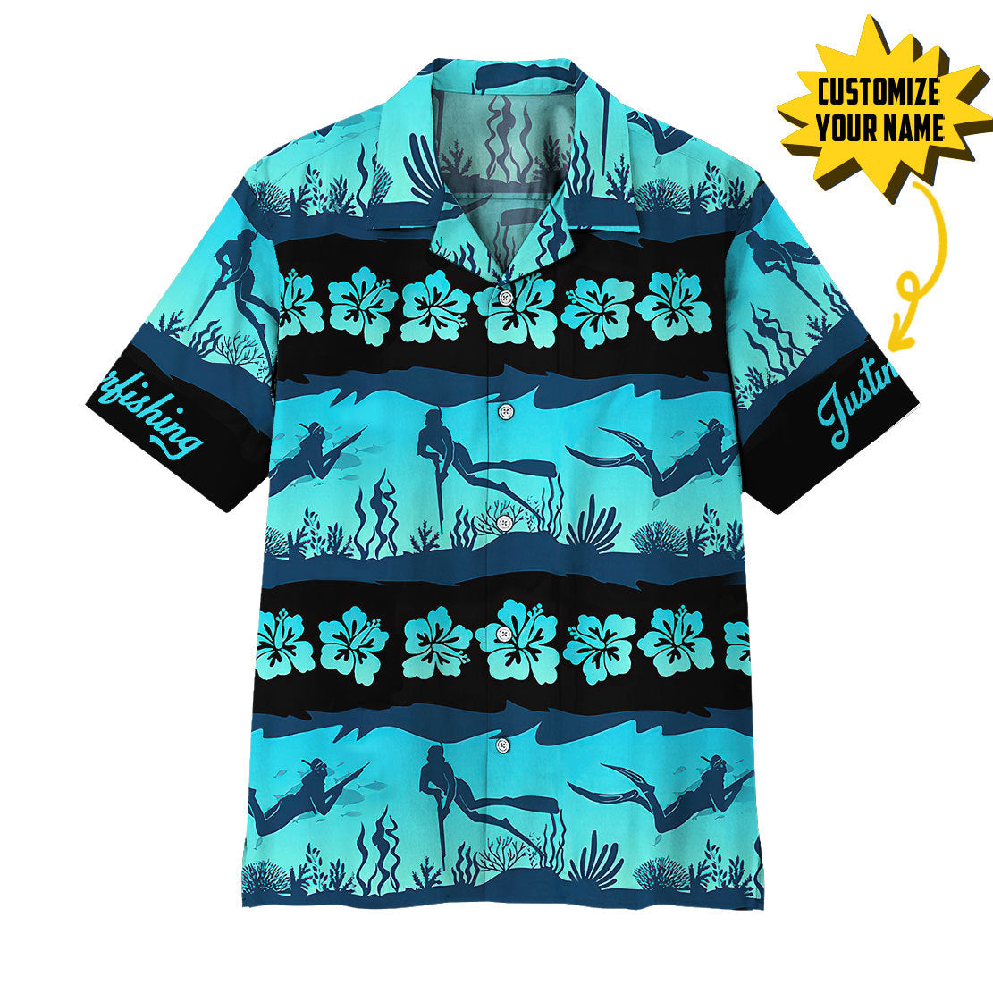 Spearfishing Custom Name Hawaii Shirt