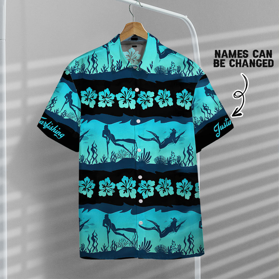 Spearfishing Custom Name Hawaii Shirt 5