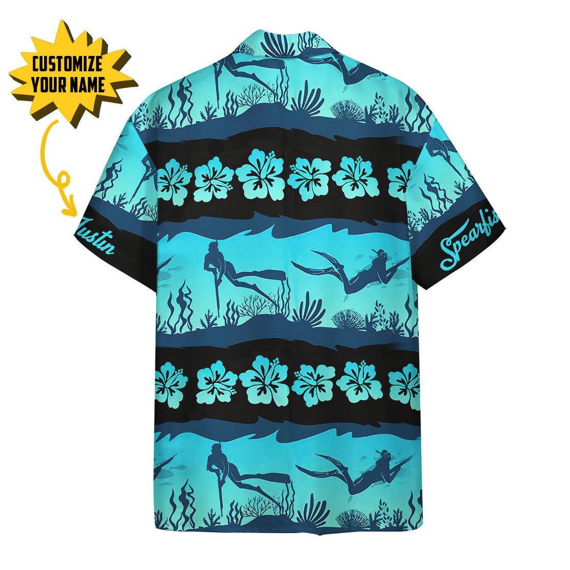 Spearfishing Custom Name Hawaii Shirt 1