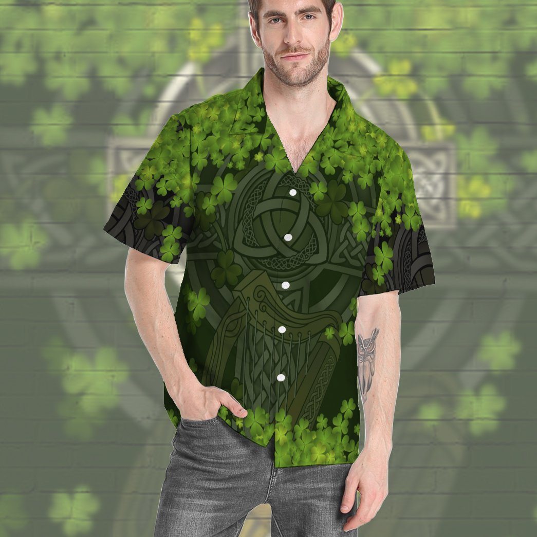 St Patrick Celtic Cross Custom Short Sleeve Shirt 9