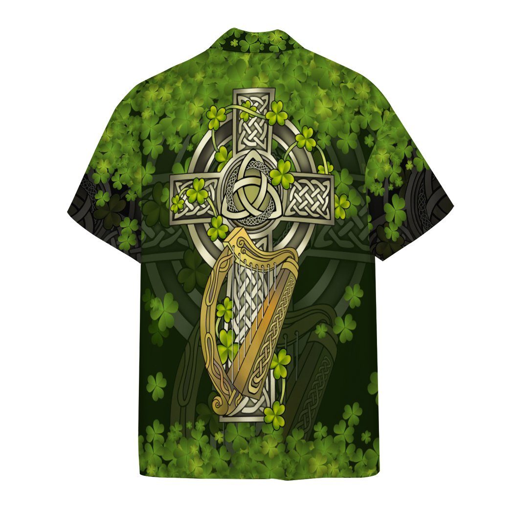 St Patrick Celtic Cross Custom Short Sleeve Shirt 1