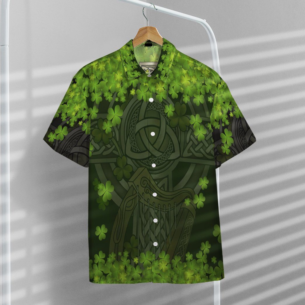 St Patrick Celtic Cross Custom Short Sleeve Shirt 5