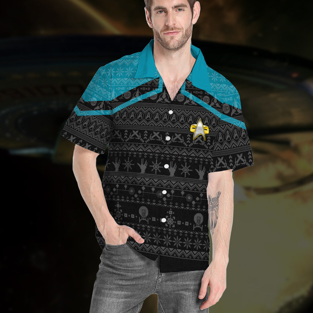 Star Trek Picard 2020 Blue Ugly Christmas Custom Hawaii Shirt 23
