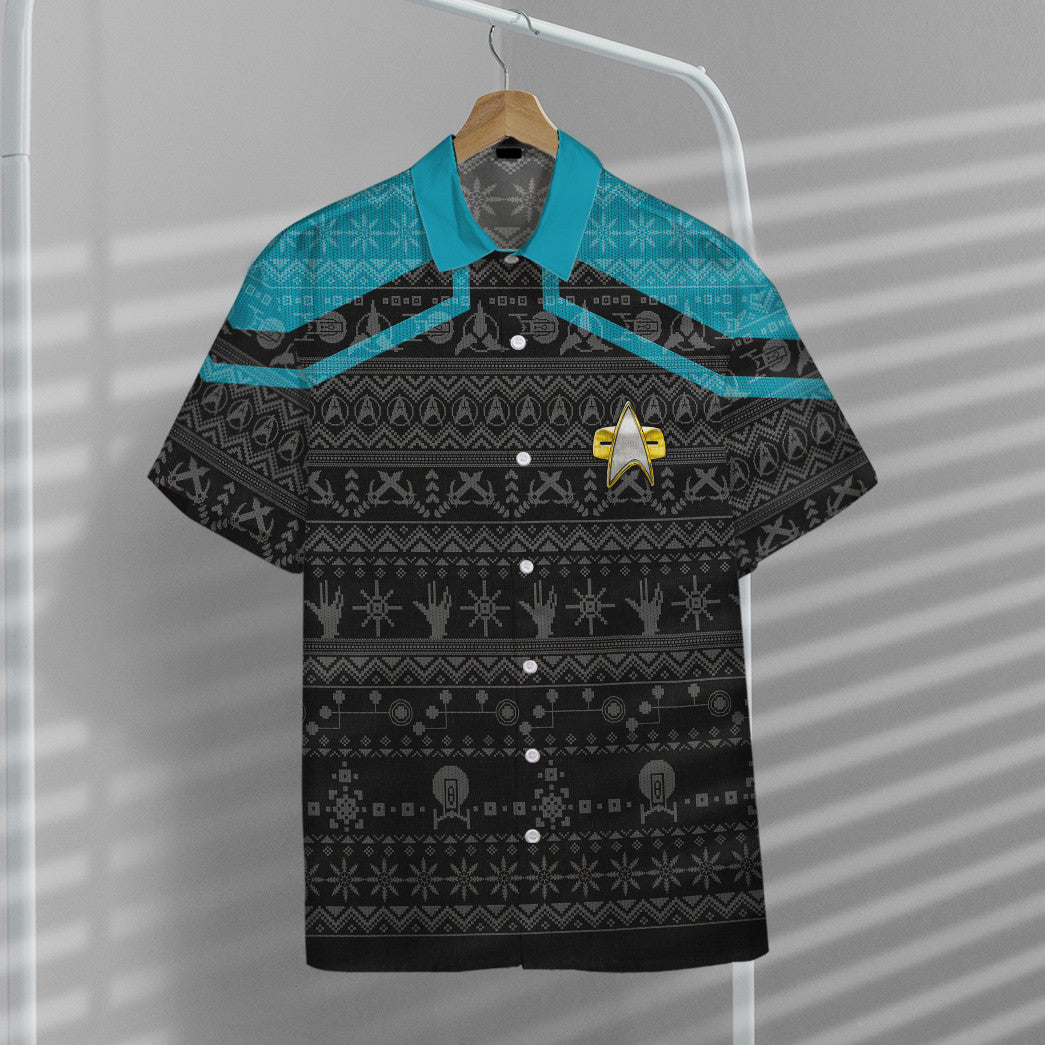 Star Trek Picard 2020 Blue Ugly Christmas Custom Hawaii Shirt 15