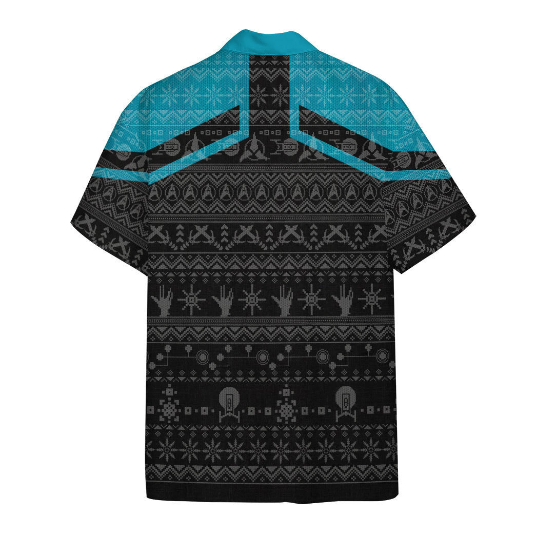 Star Trek Picard 2020 Blue Ugly Christmas Custom Hawaii Shirt 3