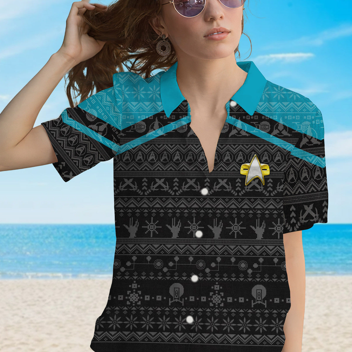 Star Trek Picard 2020 Blue Ugly Christmas Custom Hawaii Shirt 19