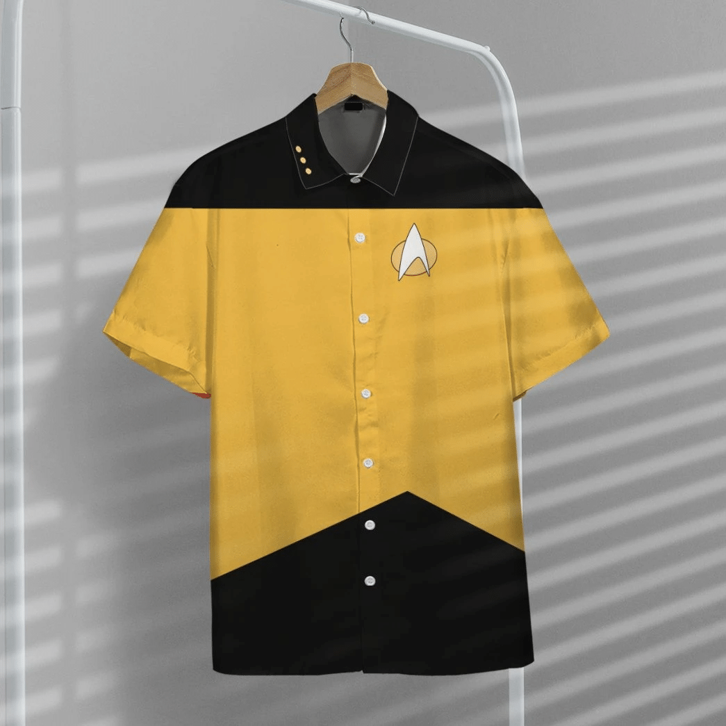 Star Trek The Next Generation Yellow Uniform Custom Hawaii Shirt 7