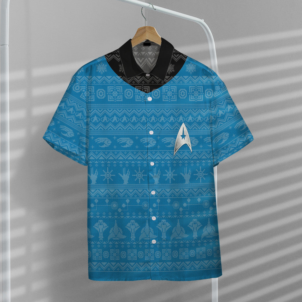 Star Trek The Original Series 1966 1969 Blue Ugly Christmas Custom Hawaii Shirt