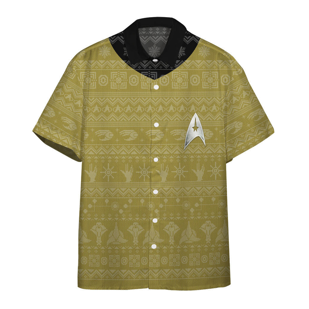 Star Trek The Original Series 1966 1969 Yellow Ugly Christmas Custom Hawaii Shirt