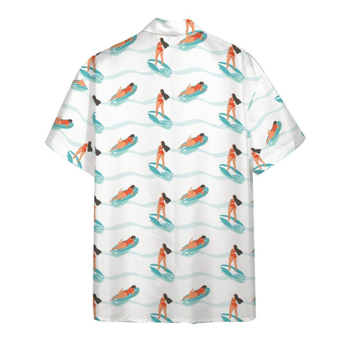 Surfing Girl Hawaii Shirt