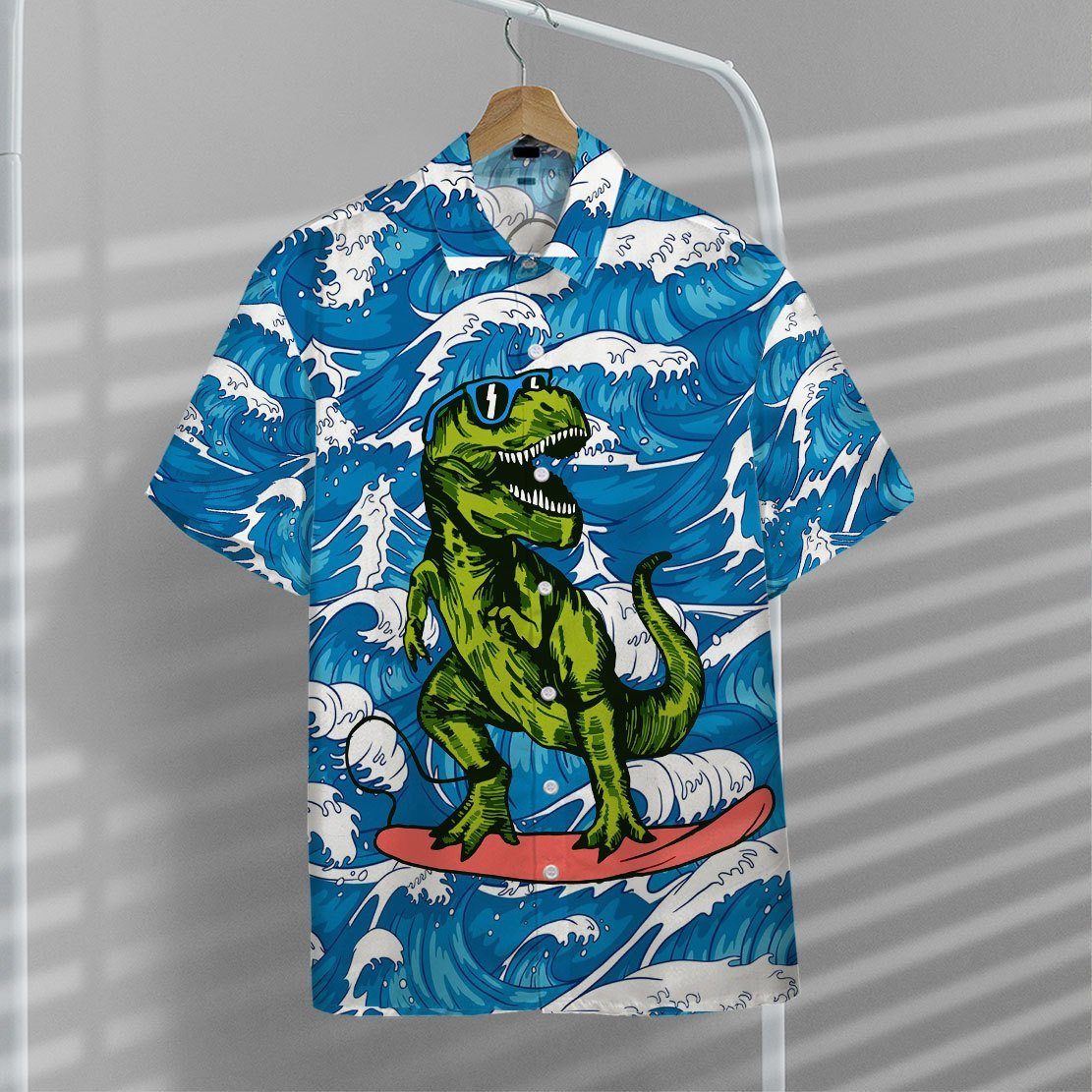 T Rex Surfing Hawaii Shirt