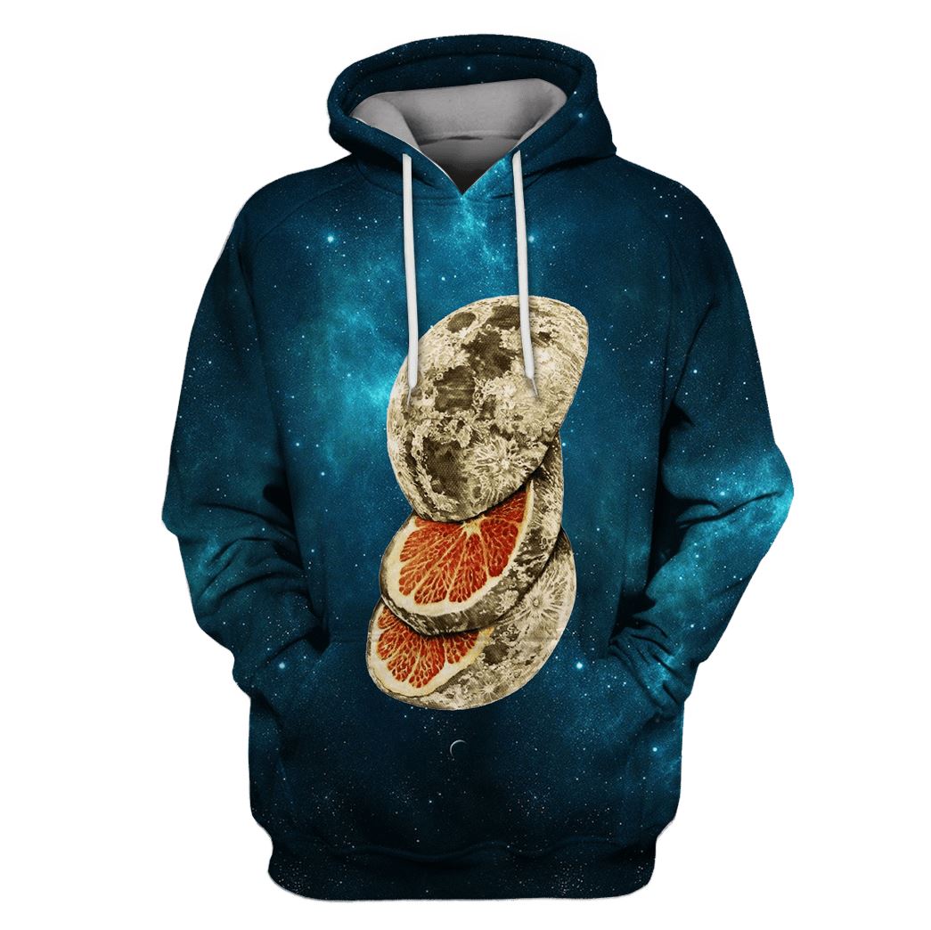 The Moon in the Galaxy Background Custom T-shirt – Hoodies Apparel