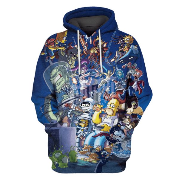 The Simpsons-Futurama Infinitely Secret Crossover Crisis Hoodies – T-Shirts Apparel