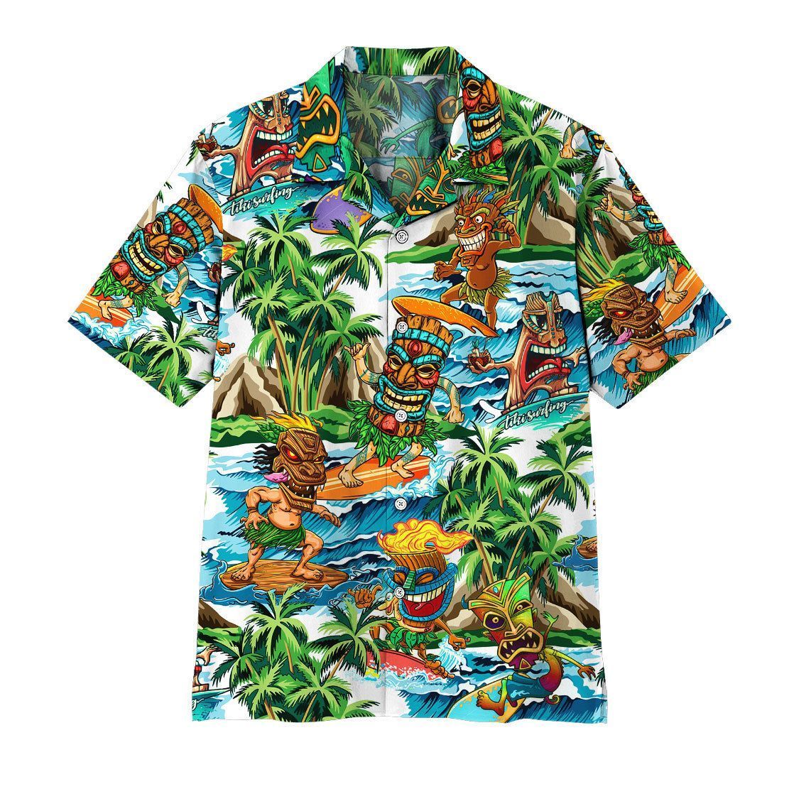 Tiki Tiki Surfing Hawaii Shirt