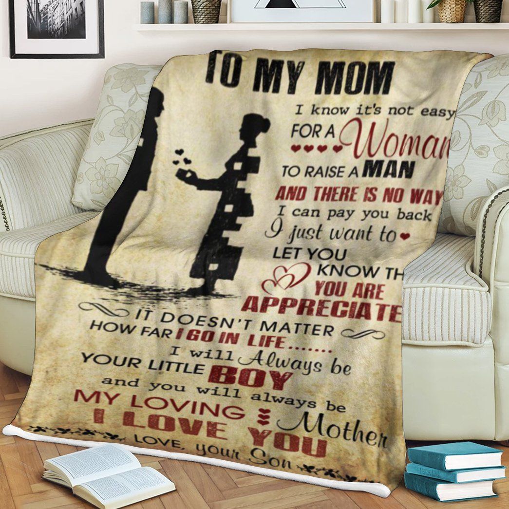 Alldaytee To My Mom Custom Blanket 1