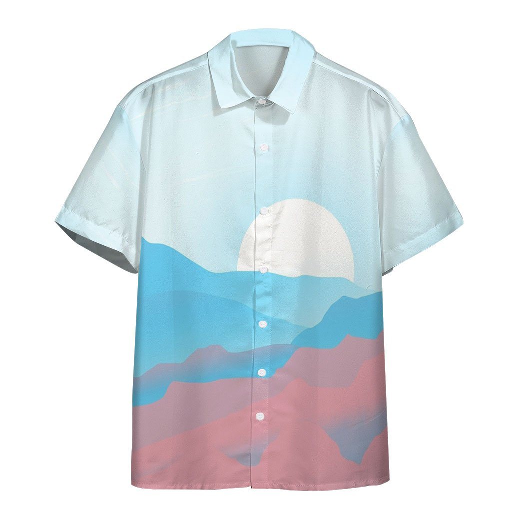 Trans Pride Sunrise Custom Hawaii Shirt