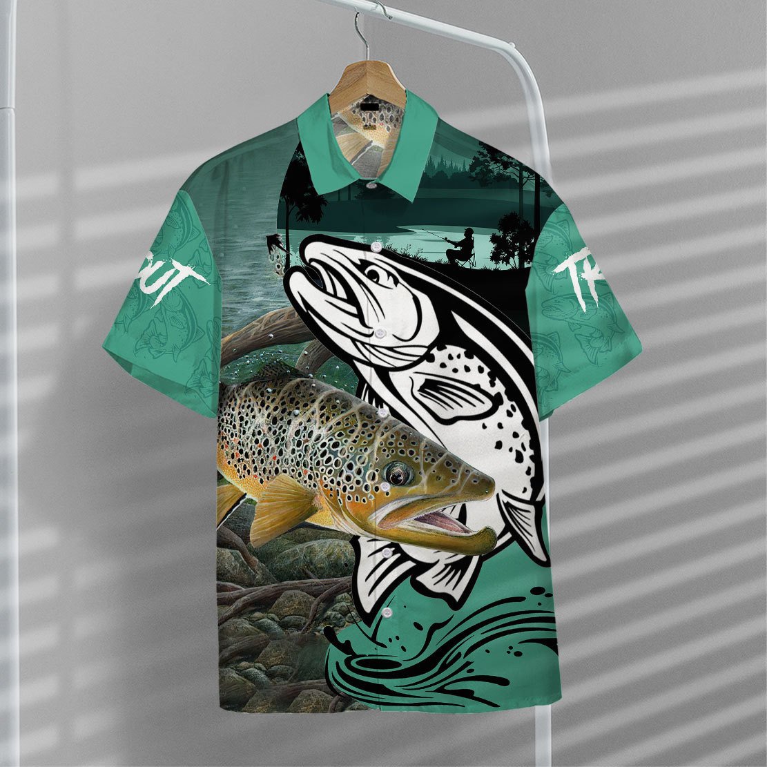 Trout Fishing Custom Hawaiian Shirt 7