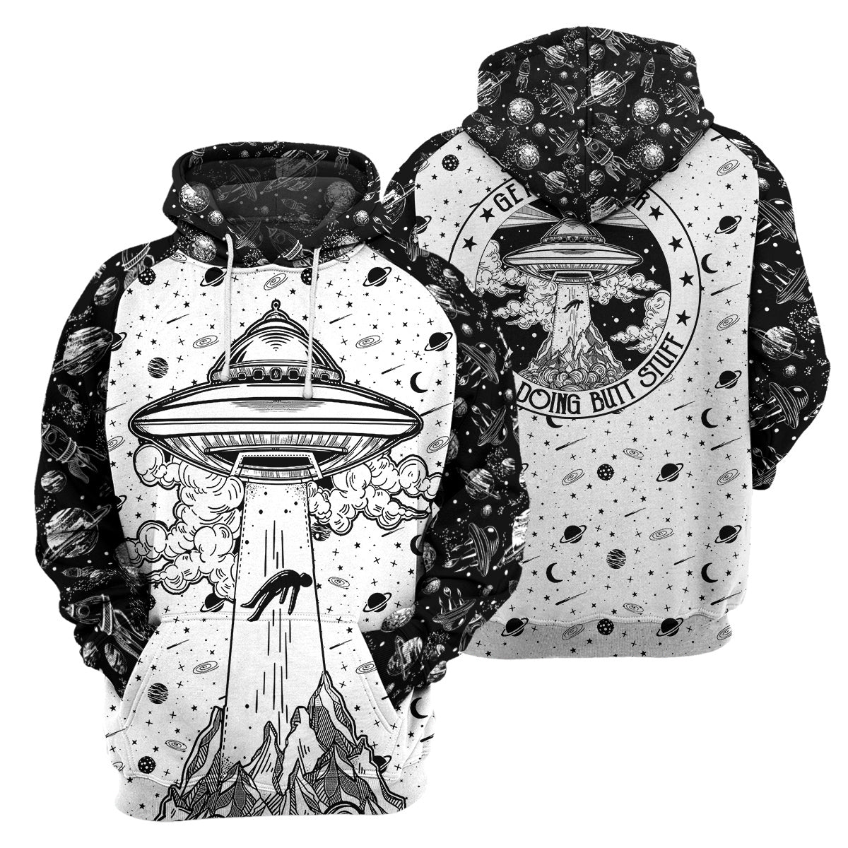 UFO Ailen Unique All Over Print T-Shirt Hoodie Gift Ideas