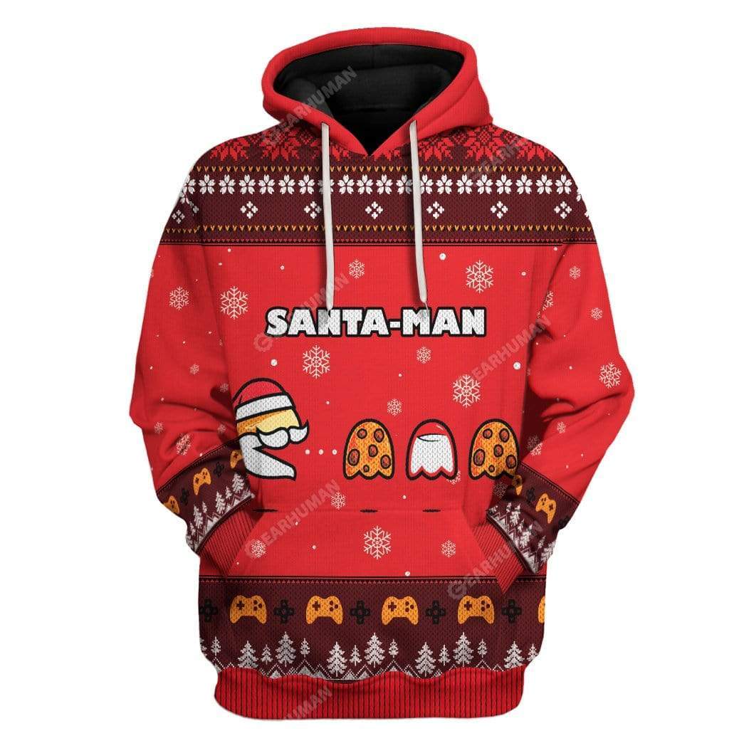 Ugly Christmas Santa Man Hoodie T-Shirts Apparel