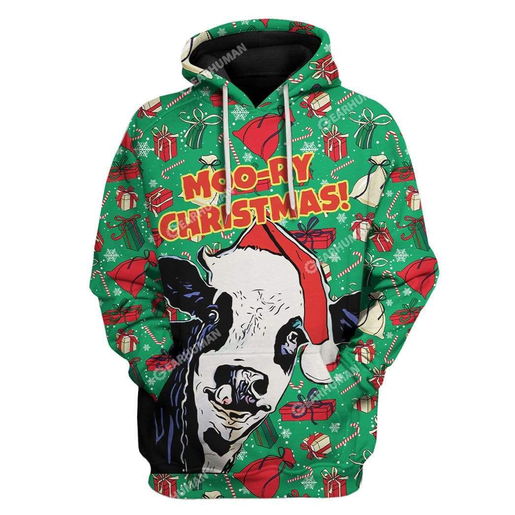 Ugly Moo-ry Christmas Custom T-shirt – Hoodies Apparel