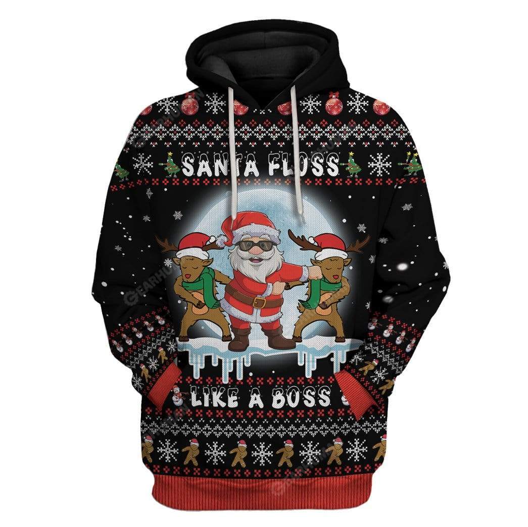 Ugly Santa Floss Like A Boss Custom T-shirt – Hoodies Apparel