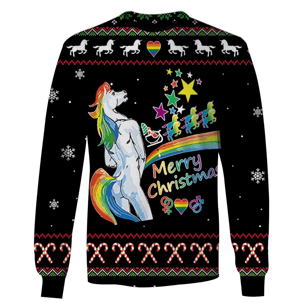 Ugly Unicorn Merry Christmas Custom T-shirt – Hoodies Apparel