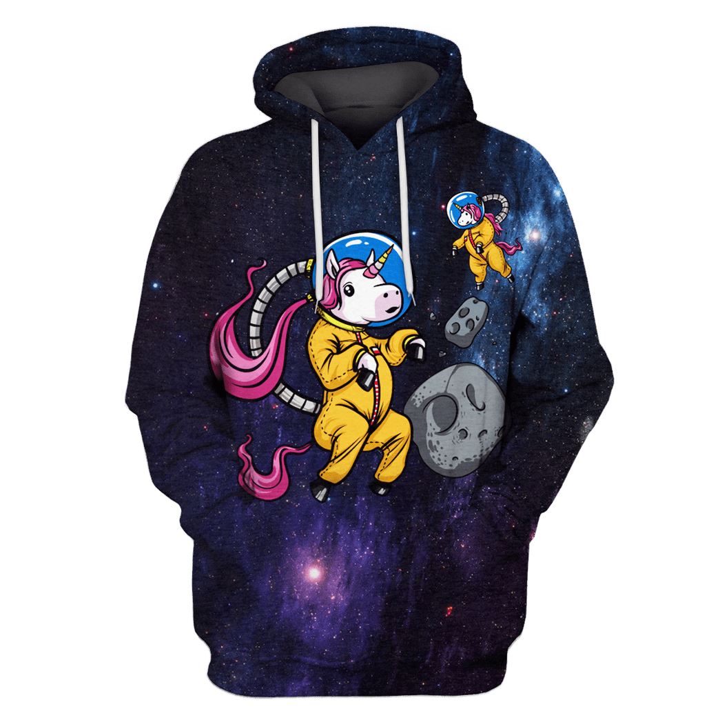 Unicorn Astronaut In Galaxy Custom T-shirt – Hoodies Apparel