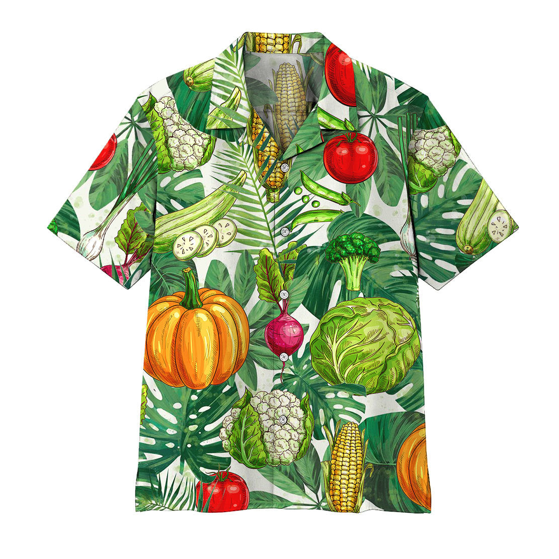 Vegetables Button Down Hawaii Shirt Summer Shirts For Men