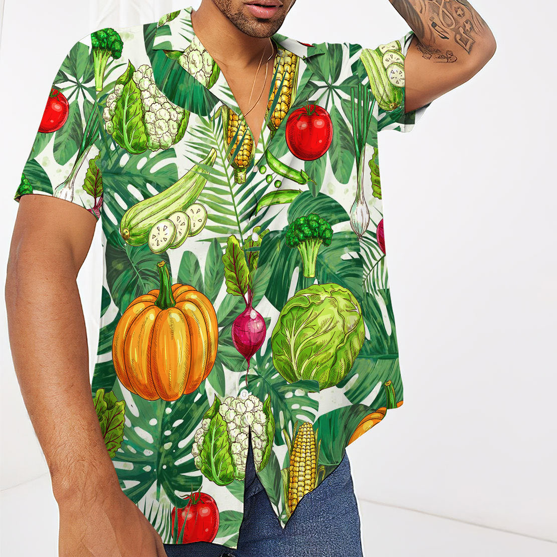 Vegetables Button Down Hawaii Shirt Summer Shirts For Men 3
