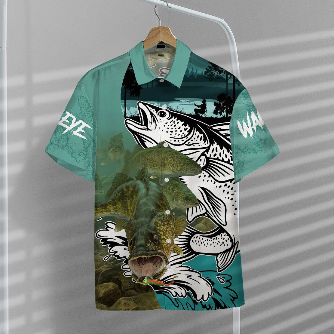 Walleye Fishing Custom Hawaiian Shirt